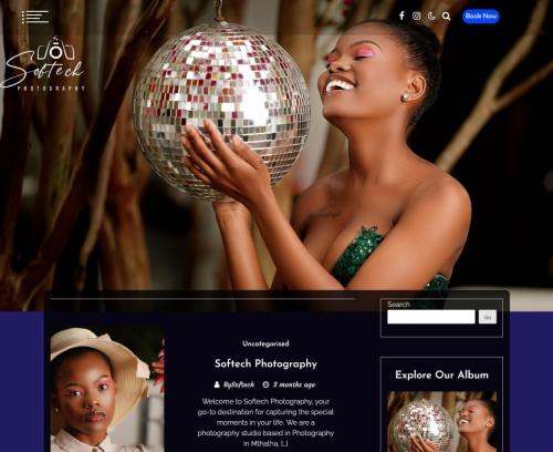 photography site dark theme
