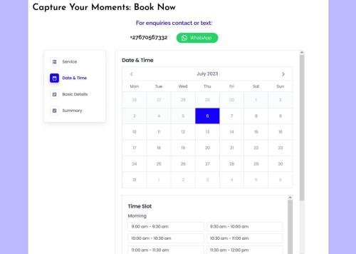 photography site booking